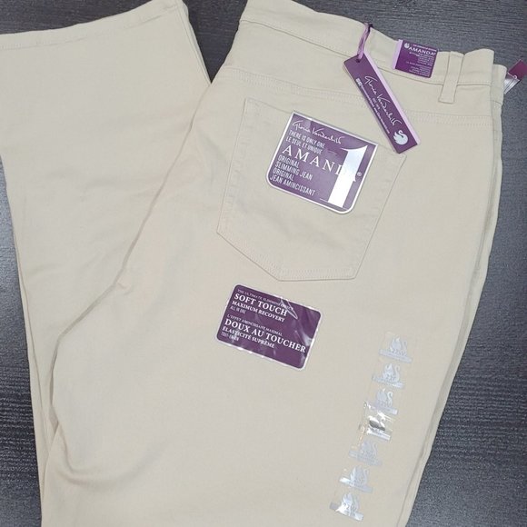 Gloria Vanderbilt Amanda Slimming Jeans (Beige) - Picture 1 of 6